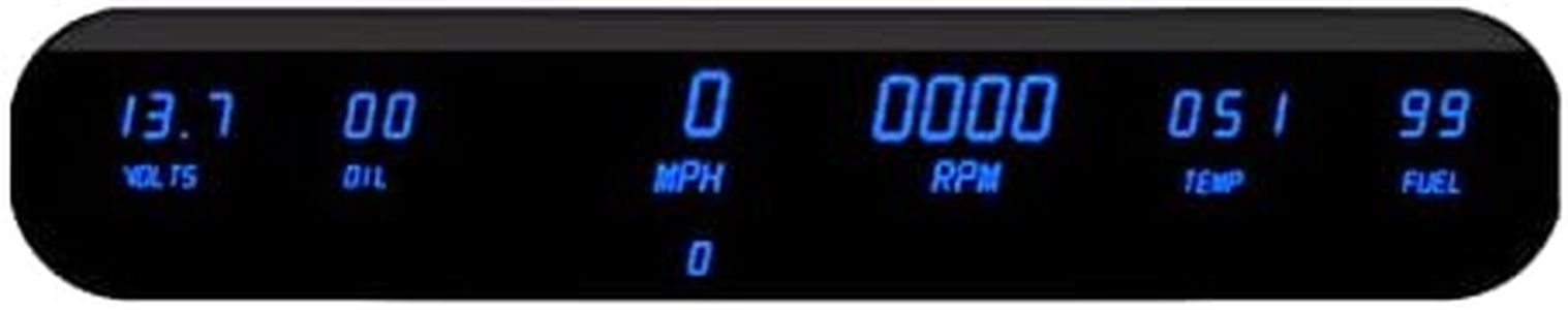 Intellitronix LED Digital Six Gauge Panel Kit w/Blue LED