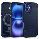 Caseology Parallax Mag for iPhone 16 Case [Enhanced Ergonomic Design Case Compatible with Magsafe] Military Grade Drop Tested (2024) - Midnight Blue