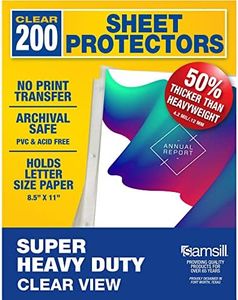 Samsill Sheet Protectors, 8.5x11 Inch Page Protectors for 3 Ring Binder, Super Heavy Duty, Clear Page Protector, Letter Size, Top Loading, Acid Free, (Pack of 1200)