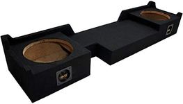 American Sound Connection Compatible with Ford F150 Extended Super Cab Truck 2004-2008 Dual 10" Subwoofer Sub Box Speaker Enclosure