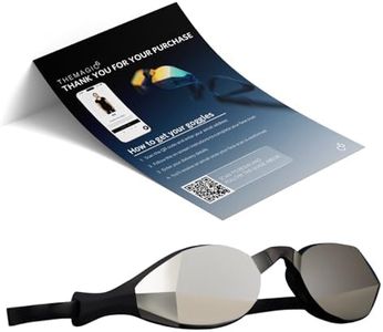 THEMAGIC5 VECTOR Swim Goggles for Men and Women - The World's 1st Custom Fit Swimming Goggles for Adults - QR Code Ships by Mail - Anti-Fog Competitive Racing Pool (VECTOR BLACK MAGIC MIRROR SILVER)