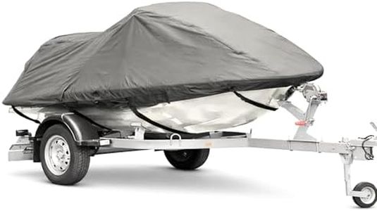 Jet Ski Personal Watercraft Cover fits Sea-Doo, Yamaha, Kawasaki, Polaris, Wet Jet, Honda, ARTCO fits up to 140" (Charcoal Grey)