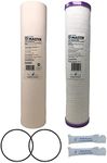 Home Master Whole House Sediment and Catalytic Carbon, 2 orings & Grease Pieces, Replacement Filter Set CsetBB2SmgRFCC