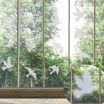 UV Reflective Anti-Collision Window Bird Stickers Decals Glass Door Protect and Save Bird Strikes, 12 PCS (UV Reflective)