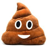 RIHUD Poop Plush Pillow Round Cushion Cute Decorative Stuffed Toy Brown Birthday Gifts for Kids and Friends