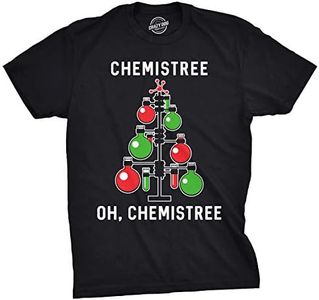 Mens Chemistree T shirt Funny Chemistry Science Christmas Nerdy Graphic Cool Tee (Black) - XXL