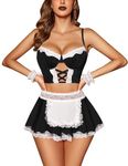 Avidlove Sexy Lingerie for Women Cosplay Lingerie Set Contrast Lace Maid Costume Set