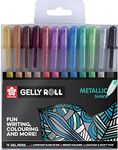 SAKURA Gelly Roll Metallic Shiny, Pack Of 12 Pens