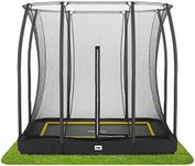 Salta Comfort Edition Ground – Rectangular inground trampoline with safety net – 7x5ft / 214x153cm – Black