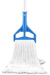 Commercial Mop - Heavy Duty Industrial Mop with 59 inch Long Handle String Wet Cotton Mops for Home,Kitchen,Office Workshop, Warehouse Floor Cleaning