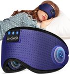 LC-dolida Sleep Headphones, Sleep Mask Bluetooth Wireless Music Eye Mask, Sleeping Headphones for Side Sleepers Sleep Mask with Bluetooth Headphones Ultra-Thin Stereo Speakers Perfect for Sleeping