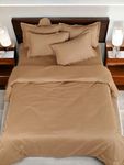 LYROO 400 TC Classic Italian Solids Bedsheet for King Size Double Bed with 2 Pillow Covers Home Hotels Bedroom Size - 108" X 108" (Elegant Moose)