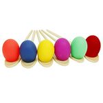 GISCO Egg and Spoon Race Game Indoor & Outdoor Balance Game for Kids & Adults | Pack of 6