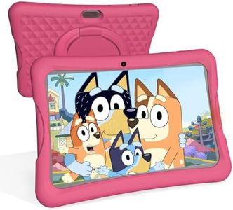 Kids Tablet, 10.1 Inch Android Toddler Tablet with Case, 4GB RAM 64GB ROM 1TB Expand, 15-hr 8000mAh Battery, Tablet for Kids Ages 3-7 8 10 12 14, WiFi 6, BT 5.0, Parental Controls, Kids Space