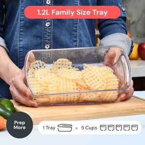 8-in-1 Vegetable Chopper – Multi-Function Slicer Dicer, White