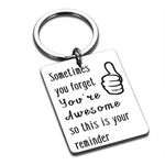 Funny Inspirational Birthday Christmas Key Chain Gifts Thank You Appreciation Gift for Women Men Graduation Thanksgiving Stocking Stuff Valentines Gift for Him Her Sometimes You Forget You’re Awesome