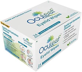 Waypham - Oculeaf Eyelid Wipes - Natural Tea Tree Oil, For Daily Eyelid & Eyelashes Hygiene, Itchy-Irritated- Digital Eye Strain-Makeup Remover Any Time -24 Wipes