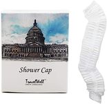 TRAVELWELL Individually Wrapped Hotel Toiletries Amenities Disposable Clear Shower Caps Boxed 100 Sets per Case Landscape Series