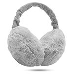 KQueenStar Direct Ear Muffs Women - 1/2 Piece Winter Earmuffs Adjustable Faux Fur Ear Warmer Soft Warm Windproof Plush Earmuffs Foldable For Men/Girl Thanksgiving