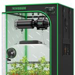 VIVOSUN GIY Plus Smart Grow Tent Kit, 2.7x2.7ft 2-Plant System,WiFi-Integrated Automatic Grow System with 2000D Mylar Grow Tent,Full-Spectrum Programmable Grow Light,Enhanced Ventilation&Circulation