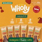 Wholy Wholegrain Belgian Chocolate Fudgy Center Filled Cake | High Fibre | Zero Trans Fat | Nutritious Balanced Snack - 40g (Pack of 6)