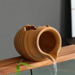 outdoor garden fountain spitter pond water feature pump DIY ceramic pot decoration (7.4 inch color 3)