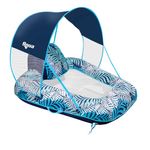 Aqua LEISURE Lounges, Zero Gravity Pool Chair W/Canopy, L