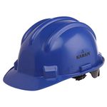 KARAM PN521 Safety Helmet for Men Construction Helmet | Ratchet Type Adjustment with Adjustable Chin Strap | Work Helmet with Side Slot for Attachment | is:2925:1984 Certified | Lamination Blue