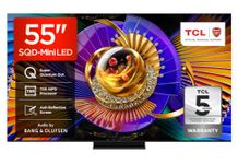 TCL 55C7L-UK 55 Inch SQD-Mini LED TV, 4K HDR 2700 nits and 800 dimming zones, Google TV, Dolby Vision & Atmos, Audio by Bang & Olufsen, 144Hz, Apple AirPlay 2 & Alexa (2026 New Model)
