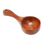 Wooden Scoop, Wood Spoon Ladle Bath Salt Scoop with Hanging Hole for Flour Canisters Kitchen Cooking Tablespoon