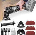 Cordless Oscillating Tool for Dewalt 20V Battery, Brushless-Motor Tool with Auxiliary Handle, 6 Variable Speed Oscillating Multi-Tool for Scraping, Sanding,Cutting Wood(Battery Not Included)