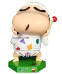 Blue Aura Polyvinyl Chloride Cartoon Anime Shinchan Action Figure Height 11.5Cm (Shin White Nightsuit)