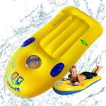 Inflatable Surfboards for Kids, Inflatable Bodyboard, Children's Sea Board, Suitable for Water Slides, Water Skiing Pads, Beaches, Swimming Pools - 119 x 58 cm