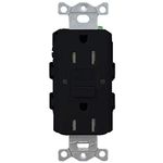 Lutron 15 Amp Tamper-Resistant GFCI Duplex Receptacle in Black