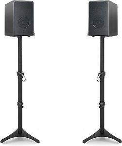 IBVIVIC 2 x Supports d'Enceinte Universel, Pieds d'Enceintes de Sol Réglable en Hauteur (78-104CM), Compatible avec Les Haut-parleurs Satellites et Les Petits Enceintes (3 Sections)