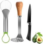 OERPHO Avocado Slicer Tool,Stainless Steel Avocado Cutter Tool Set,Contains Avocado Knife,Avocado Masher and Fruit Knife,Used for Avacado Cutting and Peeling,is the Essential Masher Kitchen Tool.