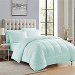 Sweet Home Collection Down Alternative Comforter All Season Warmth Luxurious Plush Loft Microfiber Fill Duvet Insert Bedding, Queen, Light Blue