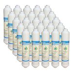 Aqua Quality Inline Fridge Water Filters Compatible with Samsung, Daewoo, LG, Kenwood, Hotpoint, and More! Removes Chlorine Taste and Odour | Enjoy Great Tasting Water (25 Pack)