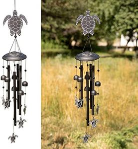 VP Home 32" H Black Sea Turtles Wind Chimes for Outside Unique Sea Turtles Windchimes Outdoor Decoration Garden Decor Turtles Windchime for Women, Mom, Grandma, Unisex