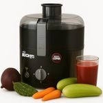 AQS BUCKET 450W Centrifugal Juicer with Pusher | Removable Pulp Container | Stainless Steel Mesh Filter | 3 Speed Settings | For Juicing Fruits, Vegetables & More - 1 Year Warranty