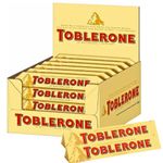 TOBLERONE Chocolate Candy, 35 grams (Pack of 24) | bars | Swiss Milk Chocolate | Almond | Original