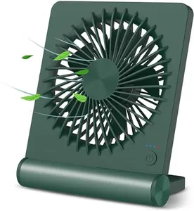 Tevelecin Small Desk Fan, 2000mAh Rechargeable USB Fan Battery Operated,Ultra Quiet, Strong Wind, 3 Speeds Travel Fans