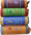 Tibetan/Nepalese Incense Saffron, Himalayan Spice, Nag Champa & Wild Flora Joss Sticks - Pack Of 4