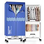 Clothes Dryer, Portable Drying Machine with Timer, 60inch Laundry Drying Wardrobe with Large Capacity, Electric Dryer/Rack for Home | Appartments (Blue SF1)