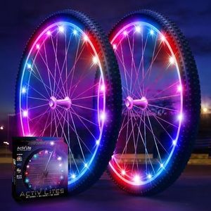 Activ Life Bike Wheel Lights (2 Tire, Galactic) Top Easter Basket Stuffers for Kids Girls Boys Teen Gifts; Best Spring Break Essentials & Beach Vacation Must Haves; Cool Family Fun Bday Presents