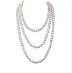 Faux Pearl Necklaces for Women Long