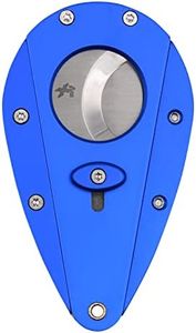 Xikar Xi1 Cigar Cutter, 440C Stainless Steel Blades with Rockwell HRC 57 Rating, 54 to 60 Ring Gauge, Double Guillotine Action, Blue