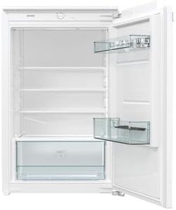 Gorenje RI209EE1 Einbau-Tischkühlschrank, 88cm Nische, Festtürscharnier, 131 L, CrispZone, Eco-Modus, Abtau-Vollautomatik, LED Beleuchtung, BxHxT: 54×87,5×54,5 cm,Weiß