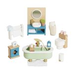 Le Toy Van - Wooden Daisylane Bathroom Dolls House Accessories Play Set For Dolls Houses | Dolls House Furniture Sets - Suitable For Ages 3+