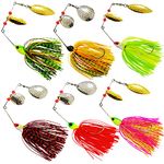 SHADDOCK Fishing Spinner Baits Lures Hard Metal Spoon Spinnerbait Skirt Jig Lure Kit for Bass Pike Fishing(6pcs/lot)